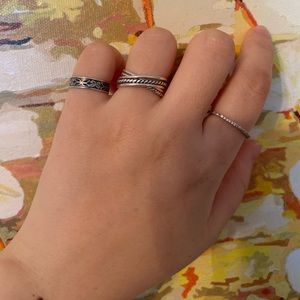 Sterling Silver Intertwined 5 Bands Ring